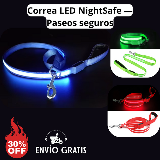 💡🐶 Correa LED NightSafe — Paseos seguros🌙✨