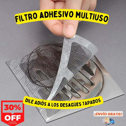 🚫 Stop Atascos – Filtro Adhesivo-🛑Atrapa pelos, residuos y bichos🧼
